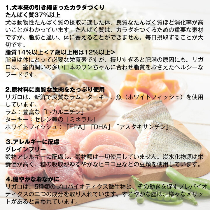 楽天市場】リガロ ハイプロテインレシピ シニア ラム（7歳以上用 