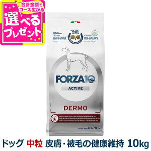 フォルツァ10 FORZA10 デルモアクティブ ミディアム 中粒 10kg 犬 フォルツァ10 皮膚被毛の健康維持 食事療法食 皮膚 被毛 アクティブライン アダルト 成犬 フォルツァディエチ【D】