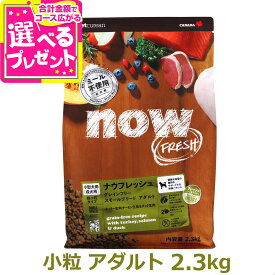 ナウ フレッシュ グレインフリー スモールブリードアダルト 2.3kg ドッグフード 超小粒 犬 ドライフード 体重管理 低脂肪 成犬 老犬 穀物不使用 小粒 七面鳥 【D】