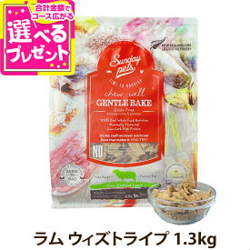サンデーペッツ ドッグフード ジェントルベイク グレインフリー ラム ウィズトライプ 1.3kg 犬 ドックフード 成犬 アダルト 12ヶ月以降 穀物不使用 羊【D】