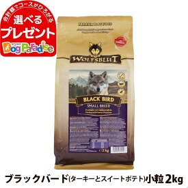 ウルフブラット スモールブリード ブラックバード （ターキーとスイートポテト）2kg 小粒 成犬 穀物不使用 グレインフリー 七面鳥 ドッグフード ドックフード ウルフブラッド【D】