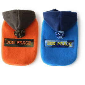 犬 服 犬服 犬の服 Dog Peace(ドッグピース) 国内生産 日本製 メール便可 カモフラージュロゴ・フリースパーカー