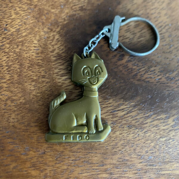 FIDO 猫 キーホルダー ビンテージキーホルダー ゴールド GOLD