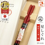 箸 一双 星しぐれ 女性用 一膳 桐箱入 還暦祝い 赤色 誕生日 プレゼント 母 祖母 おしゃれ 若狭塗箸 お返…