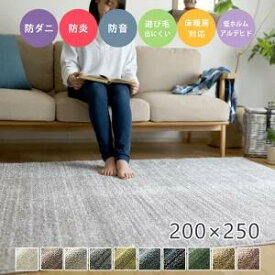 ラグ オーダー オーダーカーペット リュストル 200×250cm スミノエ ラグ シャギー ホットカーペット対応 防音 ラグマット 洗える 国産 ラグ