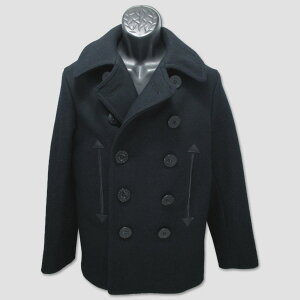oYEN\Y@BUZZ RICKSON'S@William Gibson ubNEs[R[g@gWILLIAM GIBSON BLACK PEA COAT" BR12394