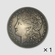ファニー　FUNNY　37mm $1モーガンコイン・コンチョ　“37mm 1$ MORGAN/FACE CONCHO”