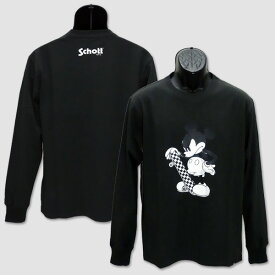 ショット＆ディズニー　Schott&Disney コラボ長袖Tシャツ　“Disney Skater” 3113141