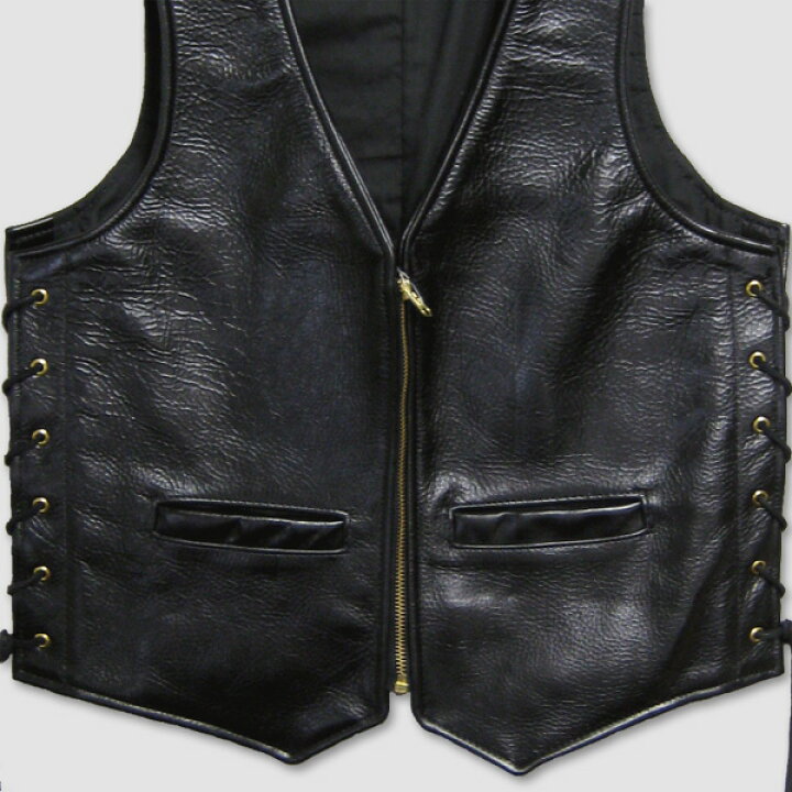 楽天市場】バンソン Vanson レザーベスト“Zippered Vest with lace-up 