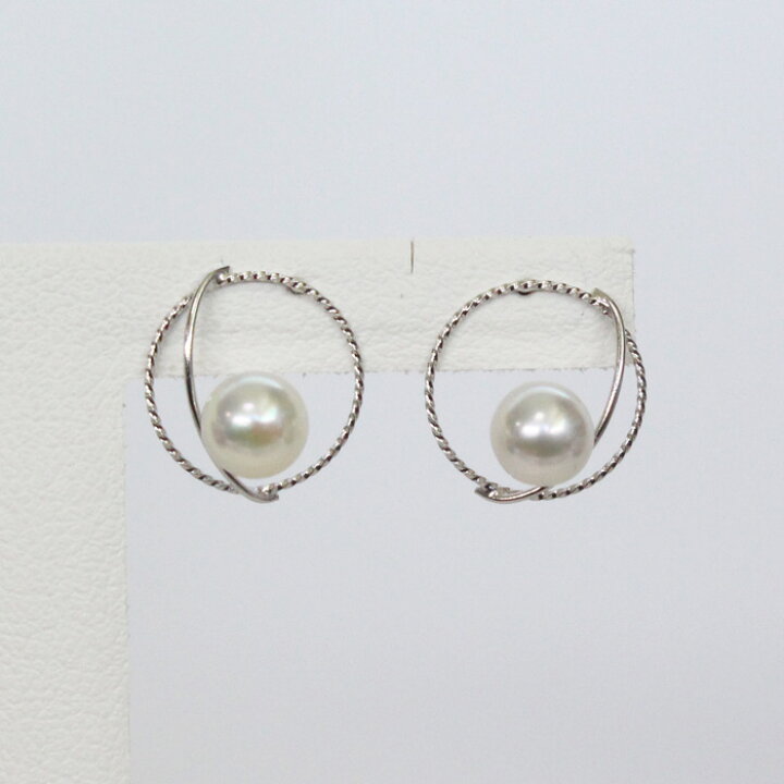 楽天市場】ベビーパールピアス 5.0mm K14WG : 宇和島 土居真珠