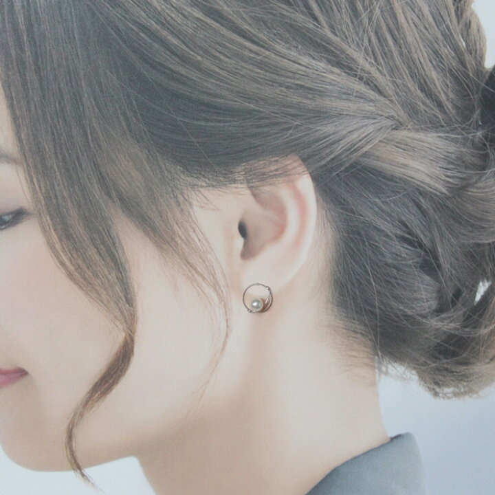 楽天市場】ベビーパールピアス 5.0mm K14WG : 宇和島 土居真珠