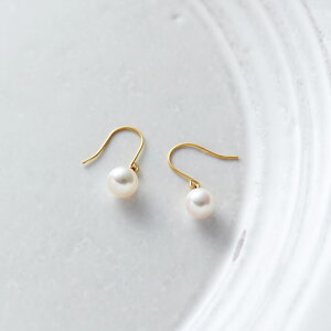 パールピアス 5mm フック あこや真珠 真珠ピアス k18 ピアス パール 真珠 小さい 揺れる フック アメリカン ぶら下がり 小粒 職場 カジュアル アコヤ真珠 シンプル 18金 Akoya Pearl 愛媛百貨店