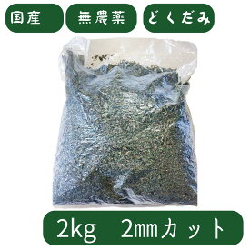 【産地直送 自然そのまま乾燥葉】国産 無農薬 未洗浄 未焙煎 乾燥 乾燥葉 2kg 2ミリカット 徳島県産 どくだみ 原料 加工用 業務用 乾燥どくだみ