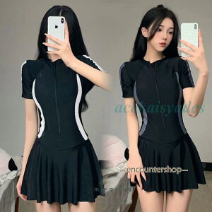 水着 レディース ワンピース フレアスカート シンプル 半袖 ジム プール 競泳水着 お洒落 海 ビーチ オトナ女子 体型カバー ママ水着 上品