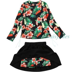 水着 女の子 水着 長袖 スクール水着 セパレート水着 水着子供 水着女の子 水着 体型カバー 水着 大きいサイズ 女児水着 スイムウェア