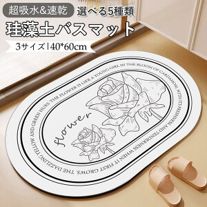 バスマット 珪藻土マット 柔らか 洗える 割れない ソフト速乾 瞬間吸水 抗菌 防カビ 浴室 滑り止め キッチン 風呂マット 足拭き ノンアスベスト 手入れ簡単