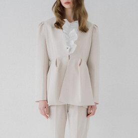 フルールジャケット/beige レディース セレモニー トップス おしゃれ きれいめ ストレッチ素材 ノンストレス