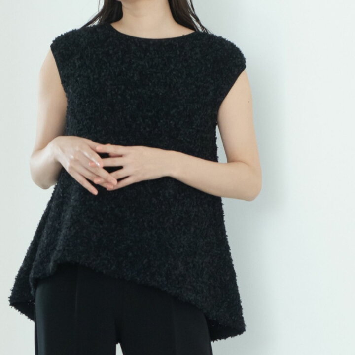 楽天市場】ペーパーヤーンフレアトップス【black】 : maison de Dolce