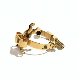 JLV Sound JLV （ジェイエルヴイ）リガチャー サックス クラリネット Gold 24K 24 金メッキ仕上げ ゴールドプレート [より温かみのあるサウンド] 【日本販売代理店】 【送料無料】
