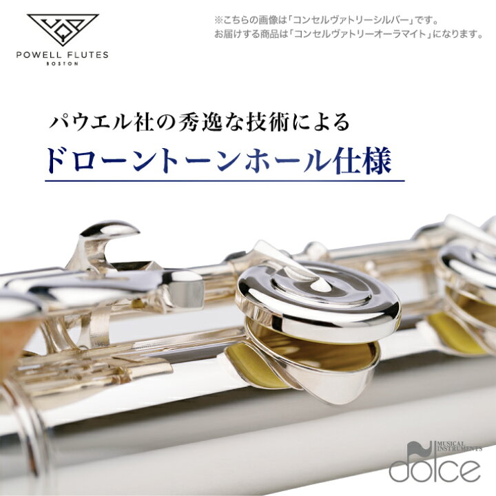 V.Q.Powell パウエル フルート かっこよし オーラマイト 9K金 Silver