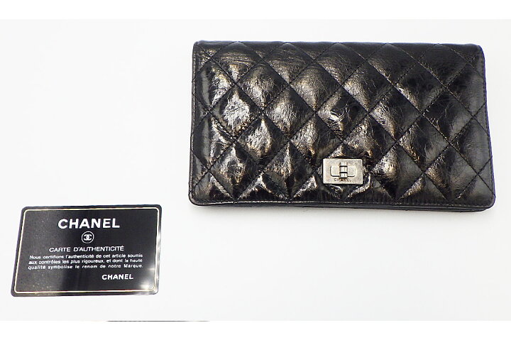 楽天市場】CHANEL(シャネル）2.55・マトラッセ ZIP長財布 S金具 カード  