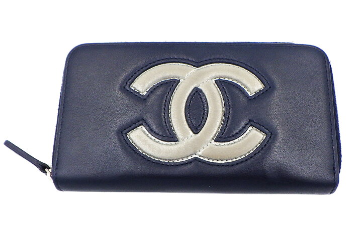 楽天市場】CHANEL(シャネル）ラウンドファスナー財布 S金具 シリアル有 