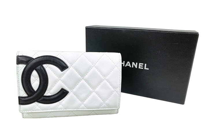 楽天市場】CHANEL(シャネル）カンボンライン 二つ折り コンパクト財布  