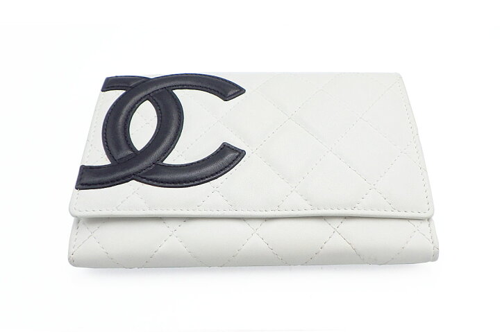 楽天市場】CHANEL(シャネル）カンボンライン 二つ折り コンパクト財布  