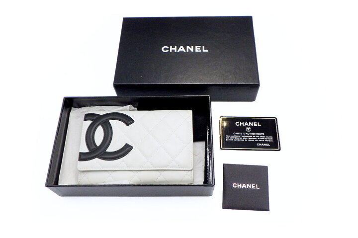 楽天市場】CHANEL(シャネル）カンボンライン 二つ折り コンパクト財布 