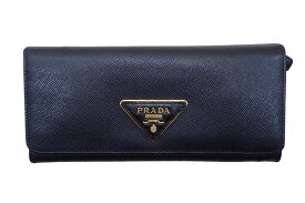 PRADA(プラダ）二つ折り長財布　1MH132　NERO　サフィアーノ　ブラック　箱・カード付　【中古】【人気】【お勧め】5451.