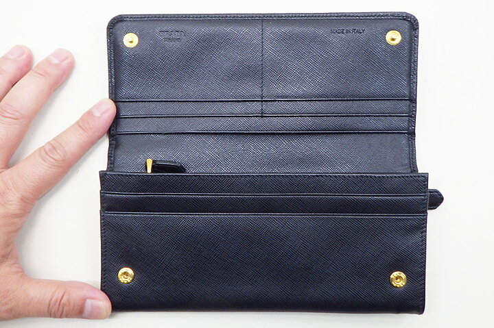 楽天市場】PRADA(プラダ）二つ折り長財布 1MH132 NERO サフィアーノ 