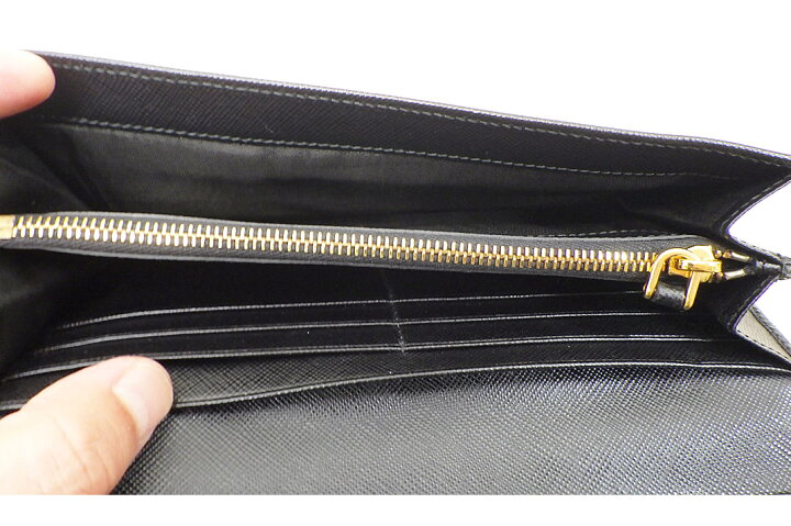 楽天市場】PRADA(プラダ）二つ折り長財布 1MH132 NERO サフィアーノ 