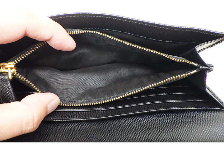 楽天市場】PRADA(プラダ）二つ折り長財布 1MH132 NERO サフィアーノ 