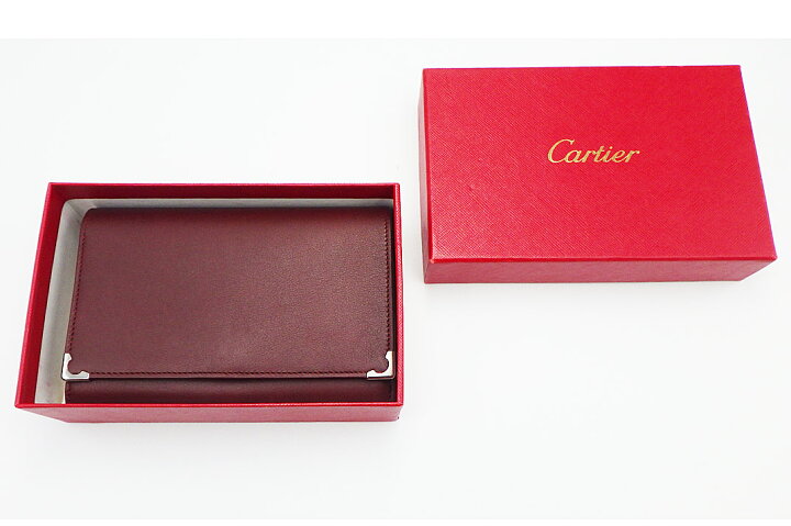 楽天市場】Cartier 【カルティエ】マストライン がま口財布 ボルドー