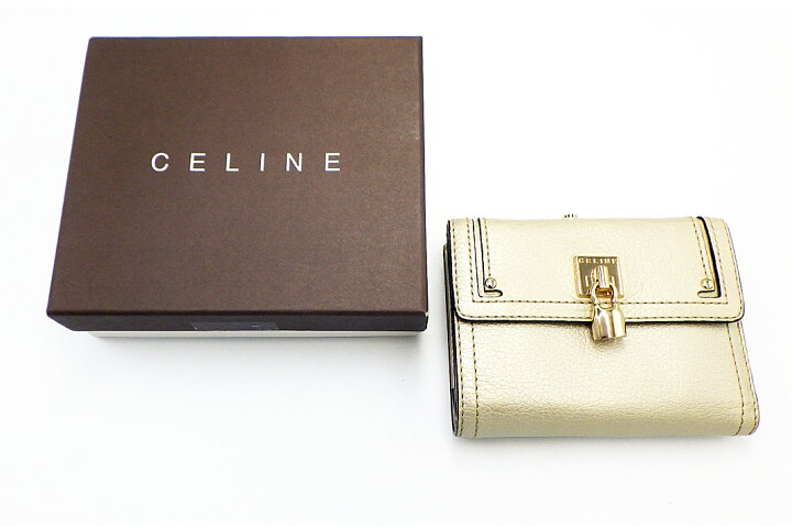 楽天市場】CELINE(セリーヌ）パドロックデザイン 二つ折り財布 外箱  