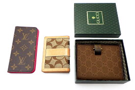 【LOUISVUITTON】【COACH】【GUCCI】財布・パスケース・iPhoneケース　3点セット【中古】【人気】【お買い得セット】9067.