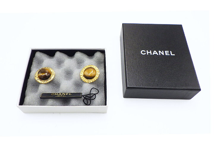 楽天市場】CHANEL(シャネル）ココマーク イヤリング タイガーアイ 外箱 