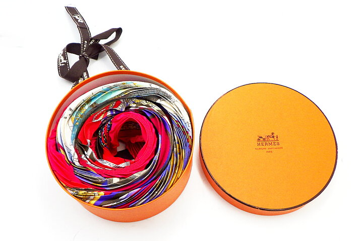 楽天市場】HERMES(エルメス）プリーツスカーフ シルク 外箱付【中古 