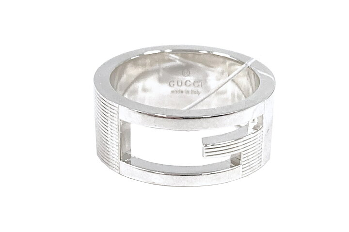 楽天市場】GUCCI(グッチ）ブランデッド Gリング シルバー スターリング 