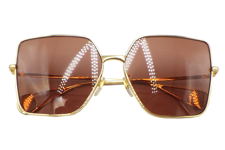 楽天市場】GUCCI(グッチ）スクエア メタル サングラス ゴールド 【中古 