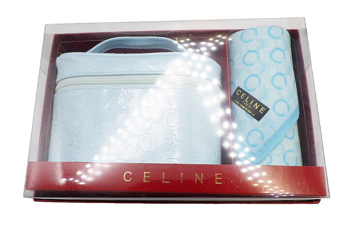 楽天市場】CELINE(セリーヌ）Cマカダムポーチ・スカーフセット 水色  