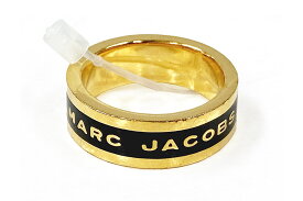 MARC JACOBS【マークジェイコブス】 ブレスレット ロゴリング　 MEDALLION RING　#14 ゴールド/ブラック　【中古】【人気】【良品】55110.