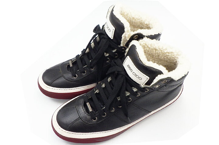 楽天市場】JIMMYCHOO(ジミーチュウ） ハイカットスニーカー ブラック 