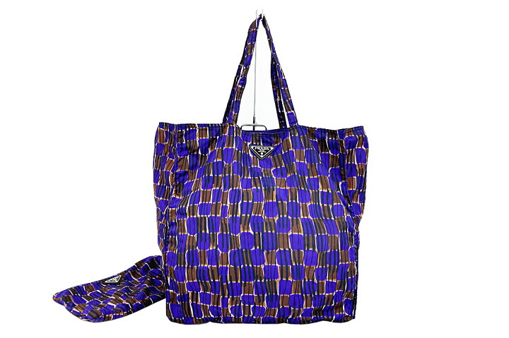 楽天市場】PRADA(プラダ）リバーシブルトートバッグ B4626K 総柄 
