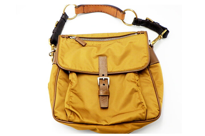 楽天市場】PRADA(プラダ）ショルダーバッグ B5469F ポコノ カラシ色 