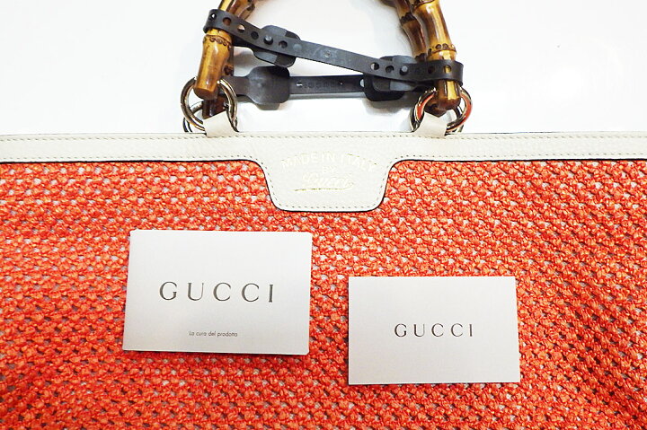 楽天市場】GUCCI(グッチ）トートバッグ 338965 バンブー ストロー 