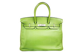 HERMES(エルメス）バーキン35 □M刻　S金具　アニスグリーン　スリーパー付き【中古】【人気】【良品】.2177.