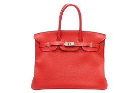 HERMES(エルメス）バーキン35 T刻　S金具　ルージュカザック　スリーパー・社外インナー付き【中古】【人気】【良品】.5473.