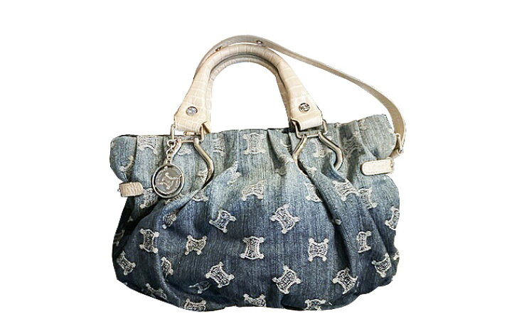 楽天市場】CELINE(セリーヌ）ハンドバッグ パリマカダム デニム レザー 