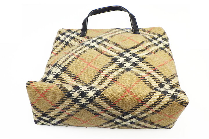 楽天市場】BURBERRY(バーバリー）ノバチェック ハンドバッグ ウール  